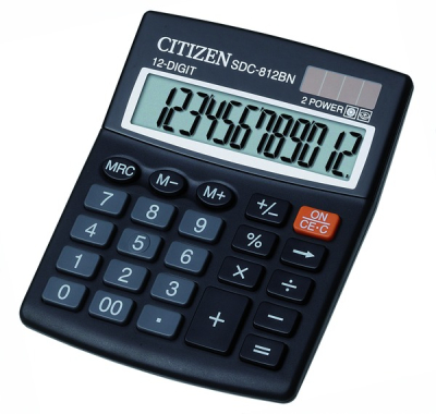 Калькулятор CITIZEN SDC-812BN, 12 разрядов.