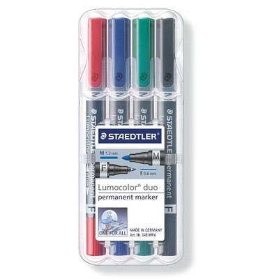 Набор маркеров перманентных двусторонних STAEDTLER 0,6 и 1,5мм.._product