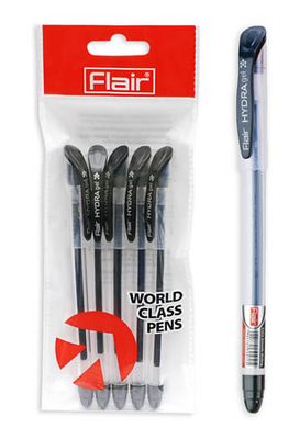 Ручка гелевая   FLAIR HYDRA ,черная