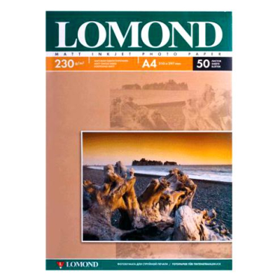 Фотобумага LOMOND глянцевая для струйной фотопечати А4, 230г/м., 50л.