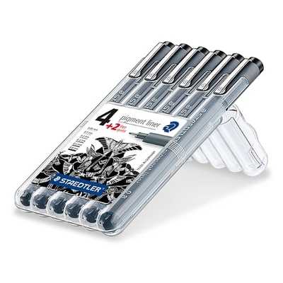 STAEDTLER Pigment liner линеры пигментные, набор (4 шт.)_product_product_product_product_product_product_product_product_produ